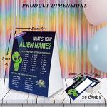 Alien Name Game Sign with Name Tag Stickers
