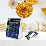 Alien Name Game Sign with Name Tag Stickers
