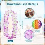 Colorful 25pc Hawaiian Leis for Luau Party