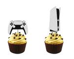 Video Game Controller Cupcake Toppers - 24pcs