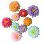 Colorful Fiesta Paper Flowers Set for Parties