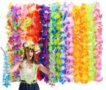 24pcs Colorful Hawaiian Leis for Luau Party
