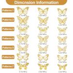 84PCS 3D Butterfly Wall Decor in Gold