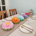 Colorful Fiesta Paper Flowers Set for Parties