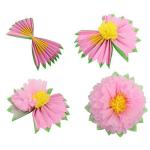 Colorful Fiesta Paper Flowers Set for Parties