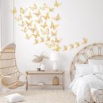 84PCS 3D Butterfly Wall Decor in Gold