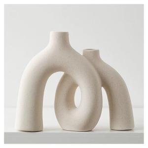 Modern Nordic Boho Decorative Vase Set (Cream White)
