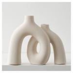Modern Nordic Boho Decorative Vase Set (Cream White)