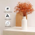 Small White Ceramic Vase for Pampas Grass Decor