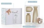 Beige Ceramic Vase Set of 3 for Home Decor