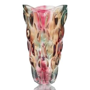 Bohemian Style Heavy Glass Vase - 9.5 Inch