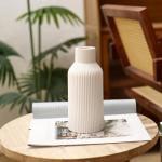 Small White Ceramic Vase for Pampas Grass Decor