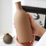 Set of 3 Rustic Ceramic Vases for Home Decor