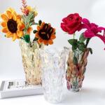 Bohemian Style Heavy Glass Vase - 9.5 Inch