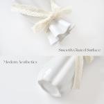 White Ceramic Flower Vase - Modern Minimalist Design