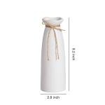 White Ceramic Vase-Flower Vase Dried Flower Vase for Modern Home Decor, Fit for Foyer Living Room Fireplace Bedroom Kitchen,Decent Gift, 8.27" H