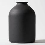 Large Black Vase for Flowers Decor Living Room, Matte Black Arlo Vase for Dining Coffee Table Centerpieces, Wabi Sabi Decor, Big Decorative Modern