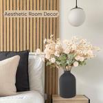 Large Black Vase for Flowers Decor Living Room, Matte Black Arlo Vase for Dining Coffee Table Centerpieces, Wabi Sabi Decor, Big Decorative Modern