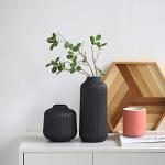 flature Ceramic Vases in Nordic Style, Modern Vase Deco for Pampas Grass, Boho Deco for Windowsill, Vases Set in Black Matt, Flower Vase as Home Decoration for Fresh Flowers, Dried Flowers, Set of 2