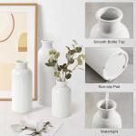 White Ceramic Vase Set of 3, Boho Modern White Flower Vase Room Decor, Farmhouse Decor, Vases for Your Kitchen, Bathroom, Bedroom, Living Room, Office&Shelf Centerpiece Table Decorations