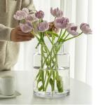 Clear Glass Vases Flower Vases for Centerpieces 9" Large Glass Cylinder Vase for Home Wedding Party Events Office Entryway Décor (Transparent)