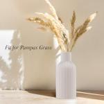 DOUMIYI Vase, White Ceramic Vase, Flower Vase, Minimalist Modern Home Decor, Matte Finish Pampas Grass Vase for Table, Fireplace, Shelf, Mantel, Entryway and Centerpieces