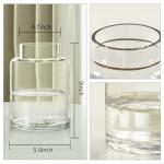 Clear Glass Vases Flower Vases for Centerpieces 9" Large Glass Cylinder Vase for Home Wedding Party Events Office Entryway Décor (Transparent)