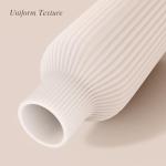 DOUMIYI Vase, White Ceramic Vase, Flower Vase, Minimalist Modern Home Decor, Matte Finish Pampas Grass Vase for Table, Fireplace, Shelf, Mantel, Entryway and Centerpieces