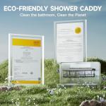 Veken Rustproof Shower Caddy 6-Pack with Soap Holder