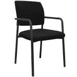 Deisy Dee ONLY Chair Cover Stretch Chair Slipcover Covers for Guest Reception Arm Chair (Black)