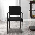 Deisy Dee ONLY Chair Cover Stretch Chair Slipcover Covers for Guest Reception Arm Chair (Black)