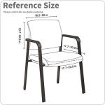 Deisy Dee ONLY Chair Cover Stretch Chair Slipcover Covers for Guest Reception Arm Chair (Black)