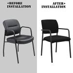 Deisy Dee ONLY Chair Cover Stretch Chair Slipcover Covers for Guest Reception Arm Chair (Black)