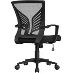 Yaheetech Mesh Office Chair Swivel Rolling.Adjustable Computer Desk Chairs ErgonomicGaming Chair for Home Office/Work/Study, Black