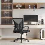 Yaheetech Mesh Office Chair Swivel Rolling.Adjustable Computer Desk Chairs ErgonomicGaming Chair for Home Office/Work/Study, Black