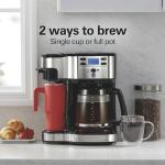 Hamilton Beach 2-Way 12 Cup Programmable Drip Coffee Maker & Single Serve Machine, Glass Carafe, Auto Pause and Pour, Black (49980R)
