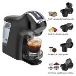 KOTLIE Espresso 5in1 Single Serve Coffee Maker, 19Bar Cappuccino&Latte Maker, Cold&Hot Brewing Coffee Machine for K*cup/NES*presso Original/D*olce G*usto/Ground Coffee/44mm ESE(Black)