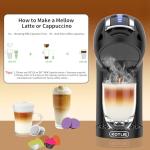 KOTLIE Espresso 5in1 Single Serve Coffee Maker, 19Bar Cappuccino&Latte Maker, Cold&Hot Brewing Coffee Machine for K*cup/NES*presso Original/D*olce G*usto/Ground Coffee/44mm ESE(Black)