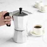 Primula Classic Stovetop Espresso and Coffee Maker, Moka Pot for Italian and Cuban Café Brewing, Greca Coffee Maker, Cafeteras, 6 Espresso Cups, Silver