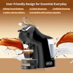 KOTLIE Espresso 5in1 Single Serve Coffee Maker, 19Bar Cappuccino&Latte Maker, Cold&Hot Brewing Coffee Machine for K*cup/NES*presso Original/D*olce G*usto/Ground Coffee/44mm ESE(Black)