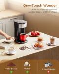 Personal Single Serve Coffee Maker - Quick Brew with Grounds and Tea Bags (Not Compatible with K-Cups), Includes 14oz Travel Mug, One-Touch Operation