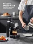 Reemix Espresso Machine 3.5 Bar, 800W Compact Size Coffee Maker with Steam Wand, 4 Cups Cappuccino & Latte Machine for Home and Office