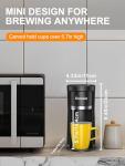 Karosie Slim Single Serve Coffee Maker, Fast Brew for K-Cup & Ground Coffee Small One Cup Coffee Maker, 6-12 Oz Brew Sizes, Coffee Machine with Descaling Reminder and Water Window,Black
