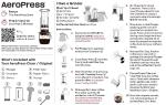 AeroPress Original Coffee Press – 3 In 1 Brew Method Combines French Press, Espresso, Full Bodied Coffee Without Grit or Bitterness, Small Portable Coffee Maker for Camping & Travel