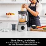 Ninja Blender & Food Processor Combo, Foodi Power Blender System for Smoothies, Bowls, Spreads & Shakes, 6 Functions, 72-oz Pitcher, To-Go Cups, Silver, SS401