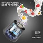 Mulli Portable Blender,15oz Mini Blender for Fruit Smoothies and Shakes,USB Rechargeable Mixer for Baby Food,Gym,Travel