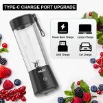 Mulli Portable Blender,15oz Mini Blender for Fruit Smoothies and Shakes,USB Rechargeable Mixer for Baby Food,Gym,Travel