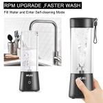 Mulli Portable Blender,15oz Mini Blender for Fruit Smoothies and Shakes,USB Rechargeable Mixer for Baby Food,Gym,Travel