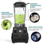 OMMO Blender 1800W, Professional High Speed Countertop Blender with Durable Stainless Steel Blades, 60oz BPA Free Blender for Shakes and Smoothies, Nuts, Ice and Fruits, Dishwasher Safe