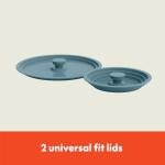 bella 9 Piece Ceramic Nonstick Cookware Set, Fits-anywhere™ Kitchenware w EverGood™ Coating, Dishwasher & Oven Safe, All Stovetops Compatible, Stackable Design, Cool Touch Handles, Surf